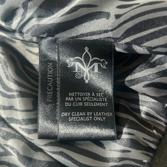 Mackage for Aritzia NWOT land skin leather coat XS in dark olive green. Amazing! - Picture 16 of 16